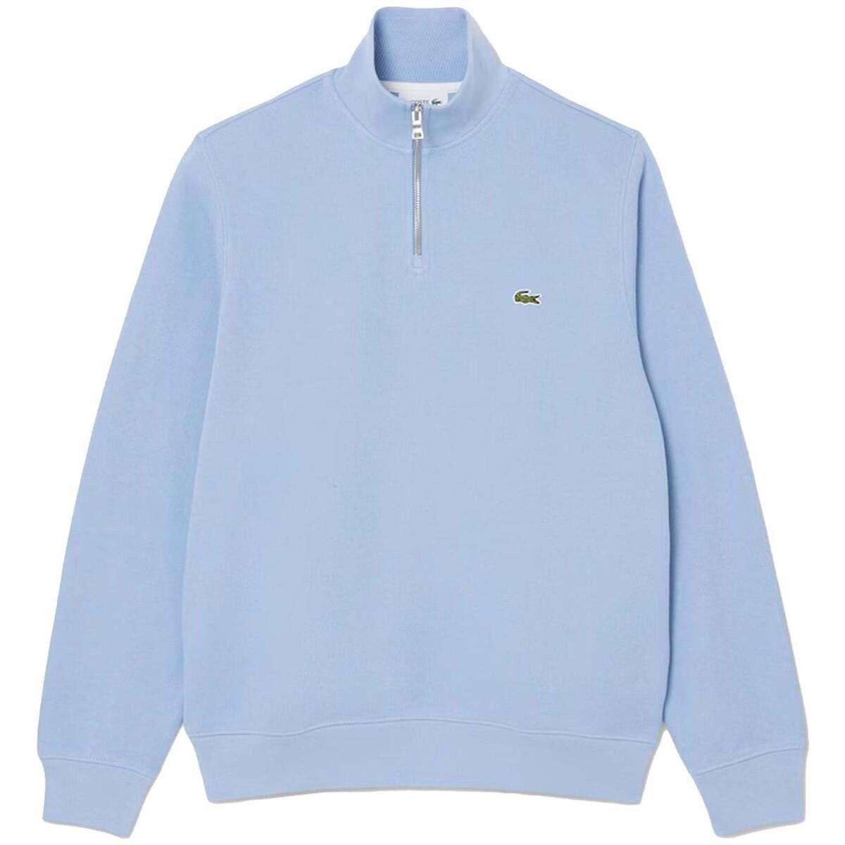 Lacoste  Zip-Up High Neck Interlock Sweatshirt Light Blue  Modrá