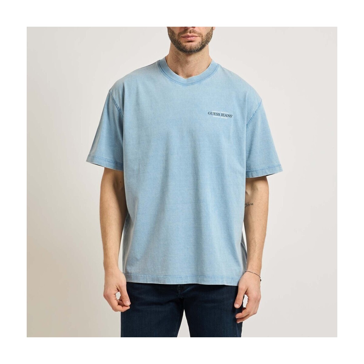 Guess  Camisetas Hombre Modèle M6gi75 Kctg1  Modrá