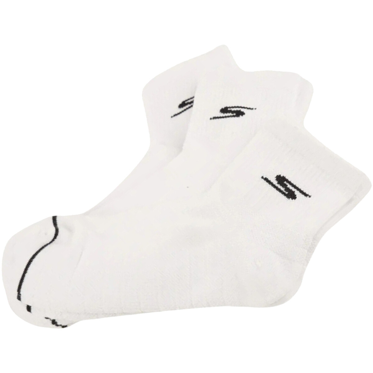 Skechers  3pk Mens Qtr Prem Basic Socks  Bílá
