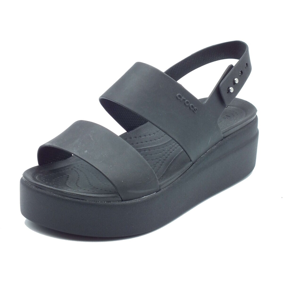 Crocs  206453 Brooklyn Low Wedge  Černá