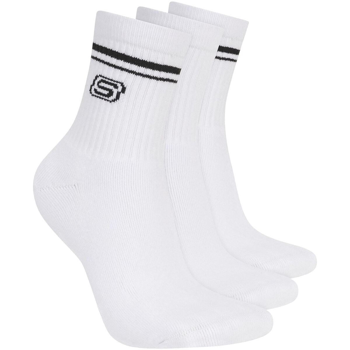Skechers  3pk Wpk Wmn Ls Low Crew  Bílá