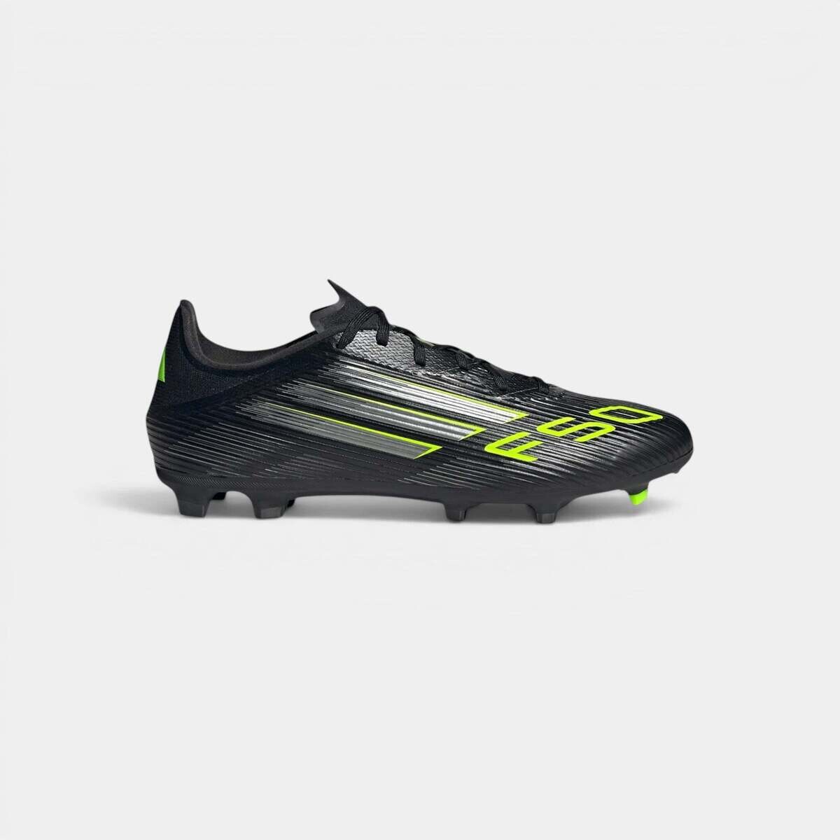adidas  F50 League FG/MG Core Black Iron Metallic Lucid Lemon  Bílá