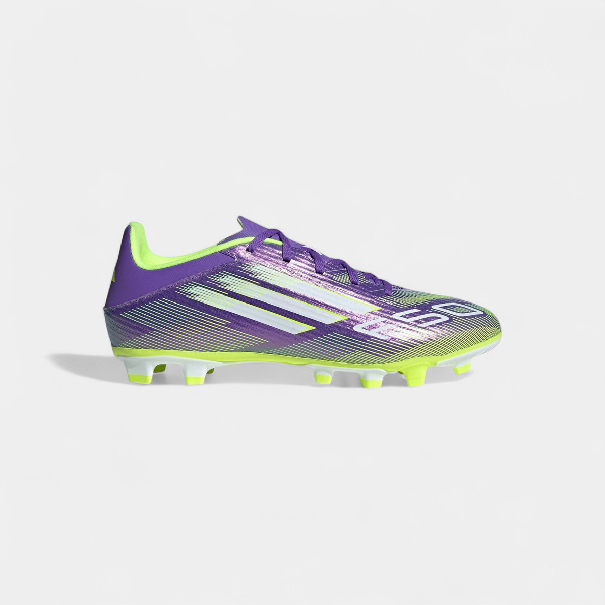 adidas  F50 Club FG/MG Purple Rush Cloud White Lucid Lemon  Bílá