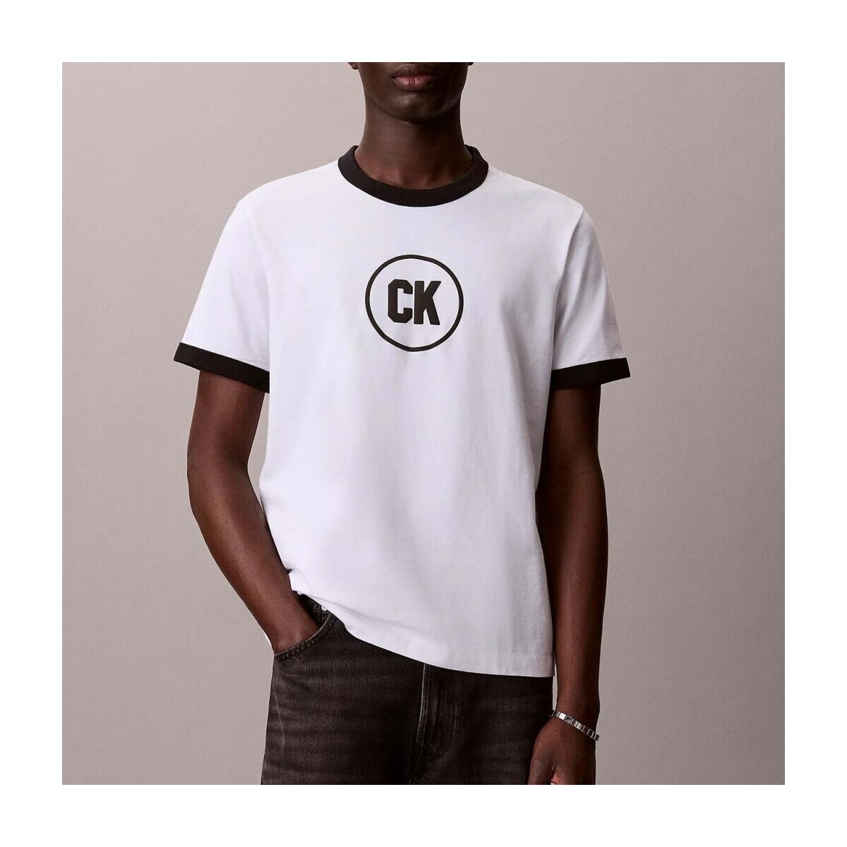Calvin Klein Jeans  Camisetas Hombre Modèle Lv04rf821g 20s  Bílá