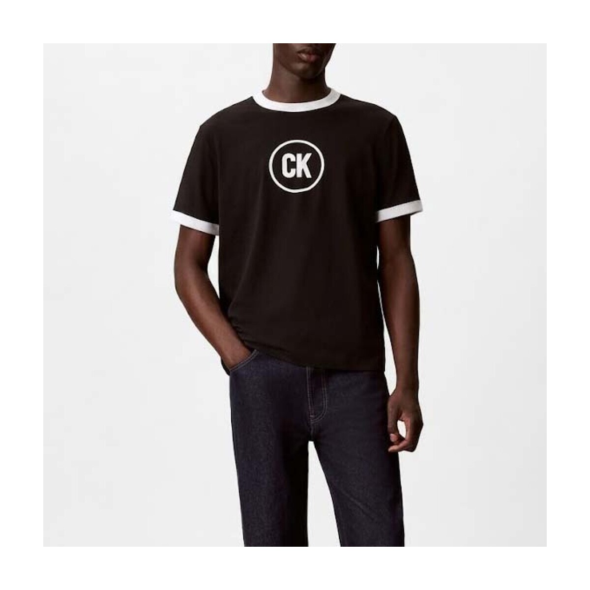 Calvin Klein Jeans  Camisetas Hombre Modèle Lv04rf821g 20s  Černá