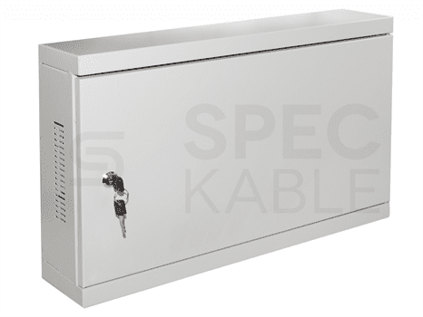 Kovový rozváděč montážní skříň 540x350x120 mm TPR-2U, záda plech, lesklá bílá