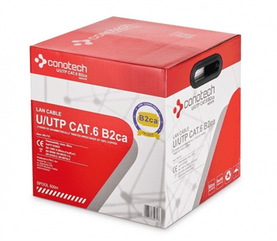 UTP kabel CONO-TECH, LAN CAT6e, LSZH B2ca, bílý, 500m