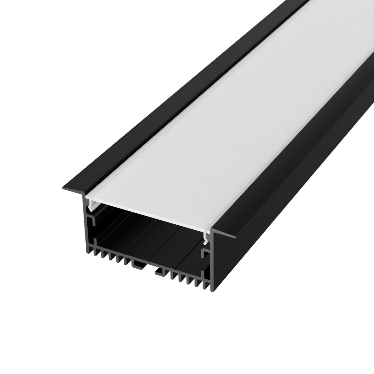 LED Solution Vestavný profil pro LED pásky V43 černý Vyberte variantu a délku: Profil bez difuzoru 2m LP322B