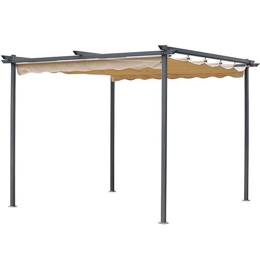 Zahradní pavilon / pergola 2.6m x 2.6 m, béžový