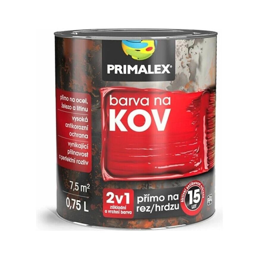 Primalex Farba Na Metal 2v1 8017 Čok.Hnědá  0.75l