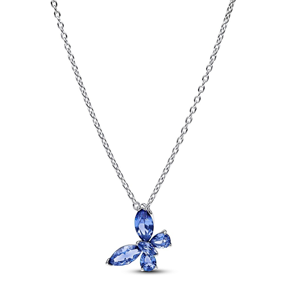 Pandora Stříbrný náhrdelník Modrý motýl Timeless 394232C01-45