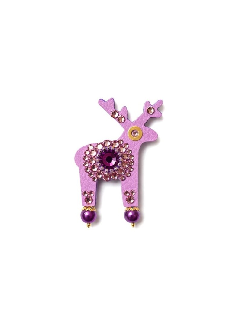 Deers Jelení mini brož Miss Fialka