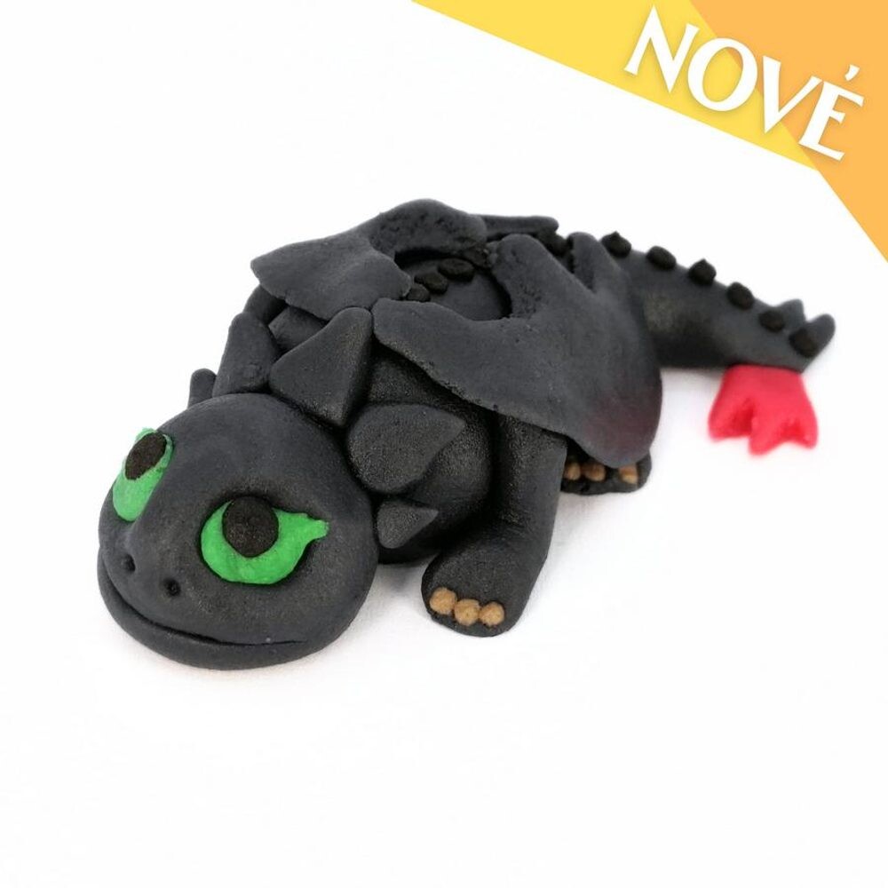 Figurka 3D 60g drak dráček černý - Fagoš