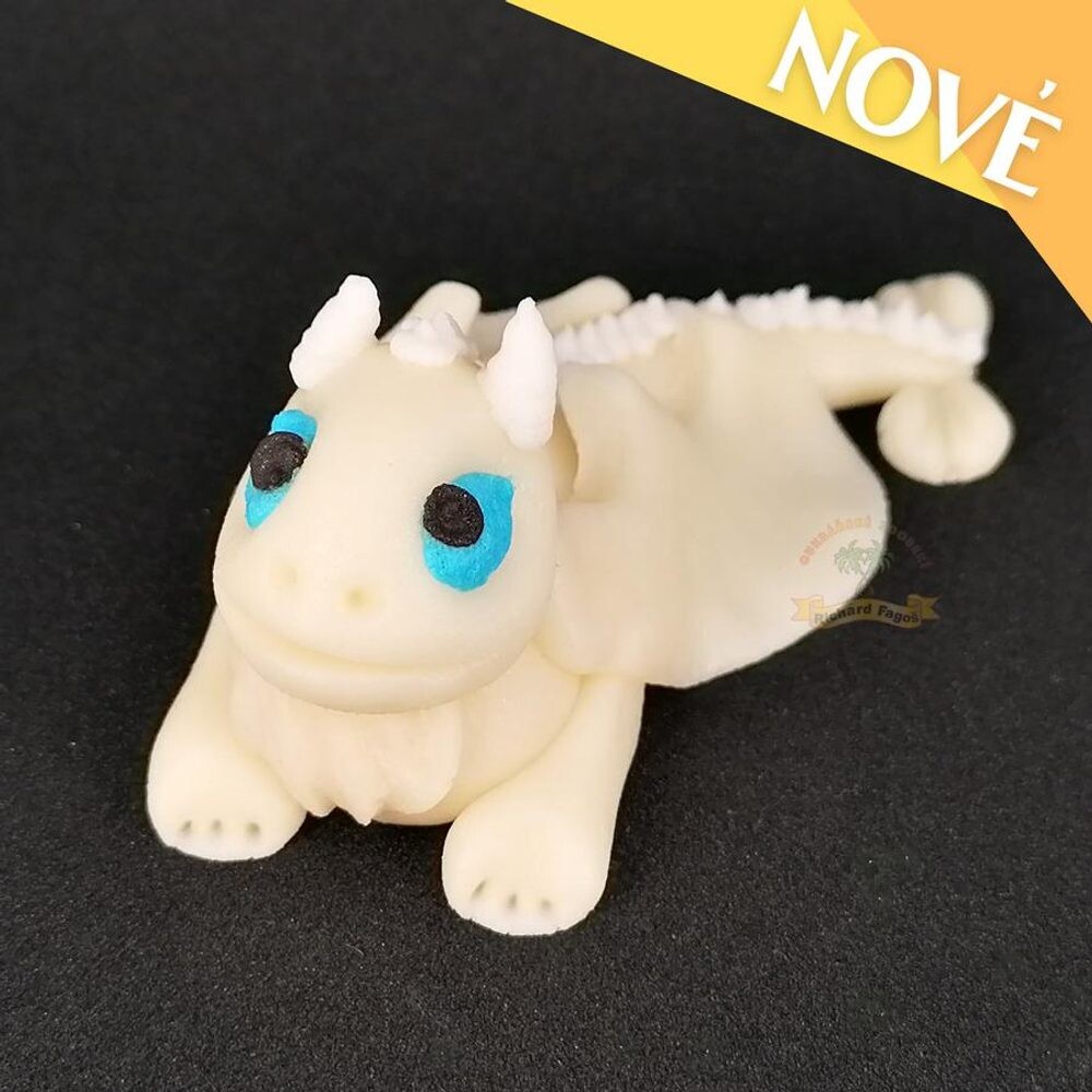Figurka 3D 60g drak dráček bílý - Fagoš