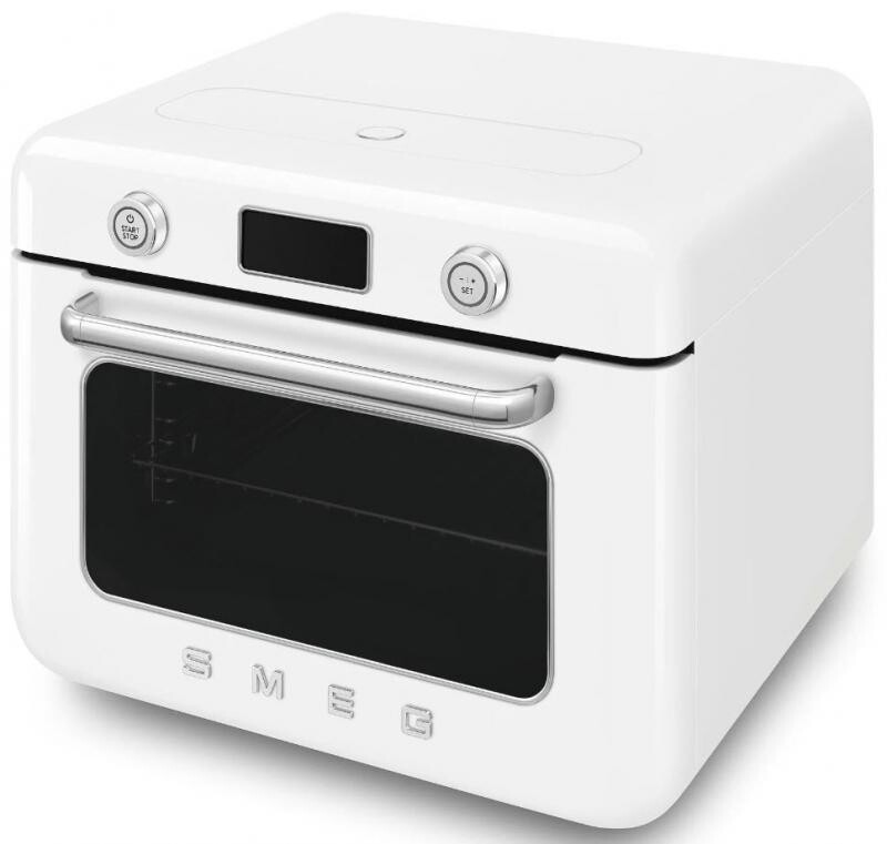 SMEG 50's Retro Style pultová kombinovaná parní trouba COF01, 30l, bílá COF01WHEU