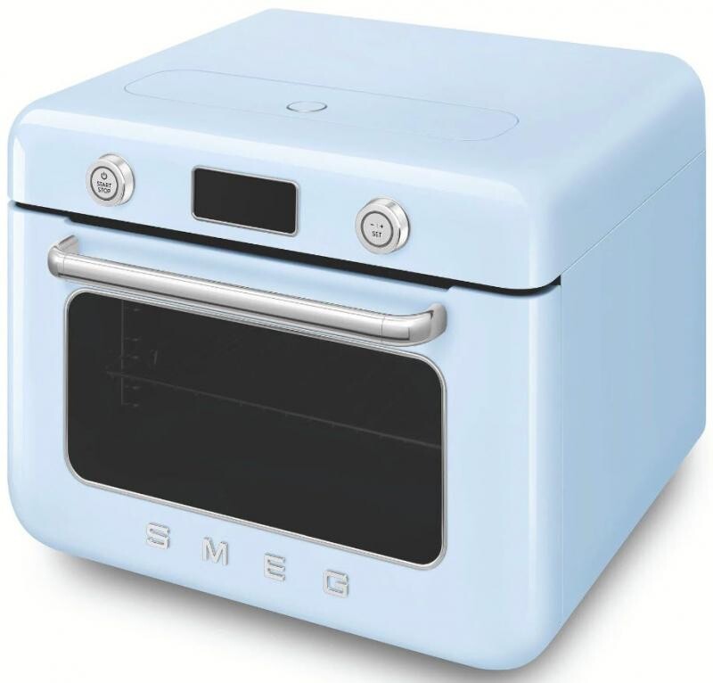 SMEG 50's Retro Style pultová kombinovaná parní trouba COF01, 30l, pastelově modrá COF01PBEU