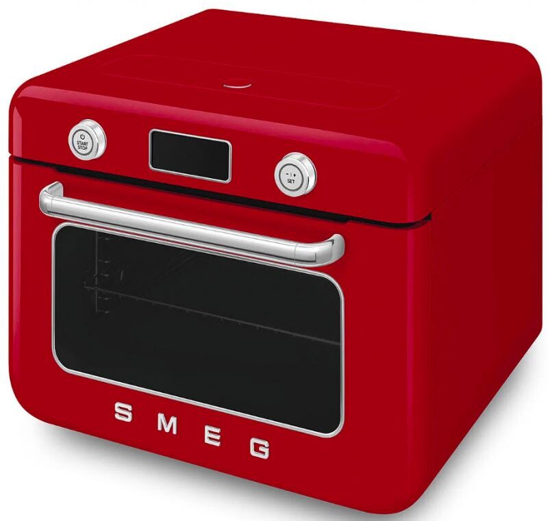 SMEG 50's Retro Style pultová kombinovaná parní trouba COF01, 30l, červená COF01RDEU