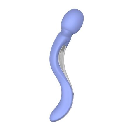 Vibrátor 2v1 TEAZERS Curved Wand Vibrator modrý Teazers