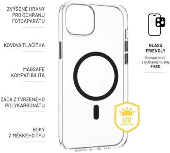 FIXED MagPurity AntiUV s podporou Magsafe pro Apple iPhone 15 čirý