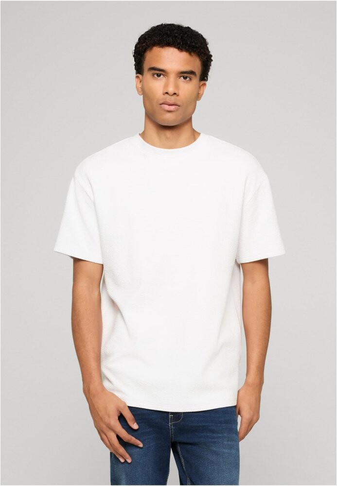 Loose Fit Structured Tee - white 3XL