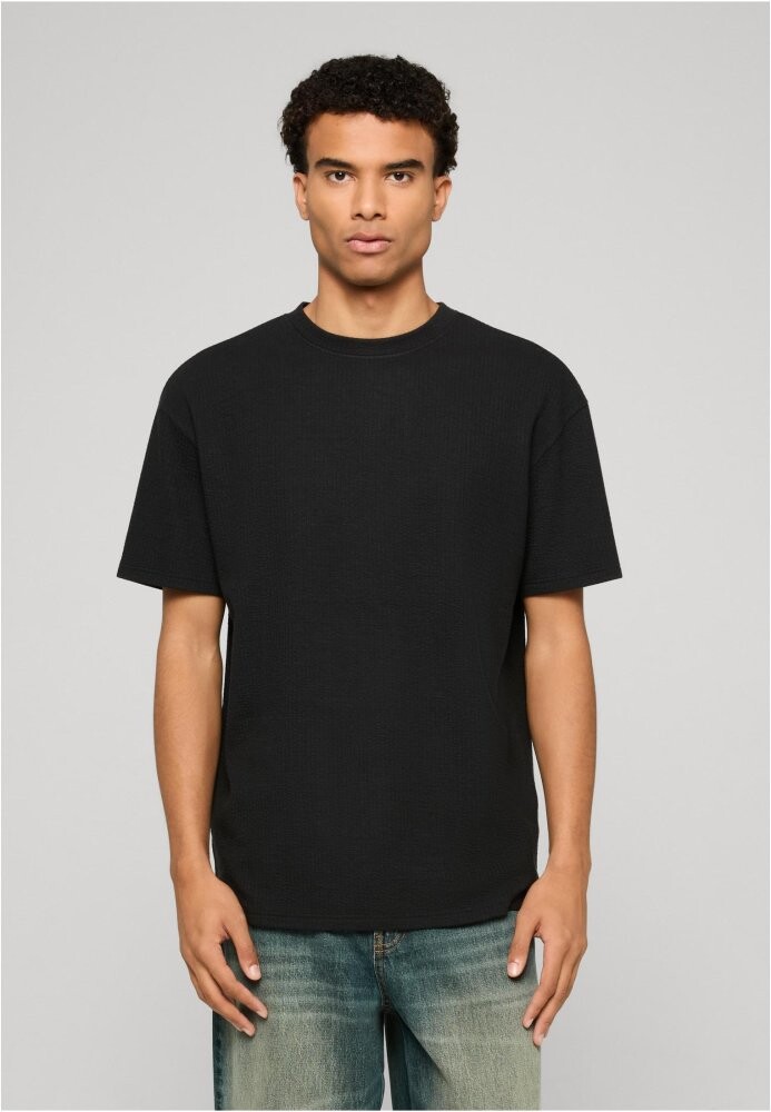 Loose Fit Structured Tee - black 3XL