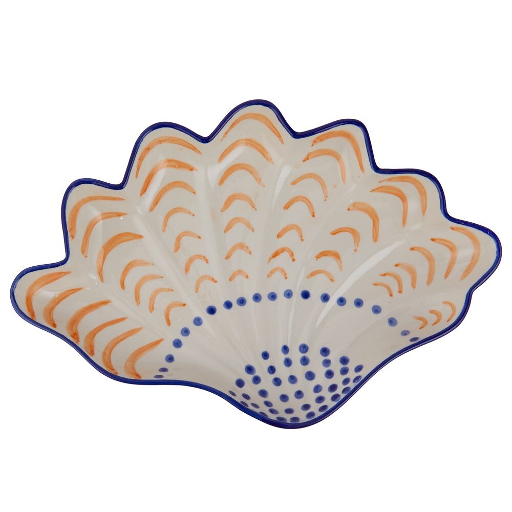 CORAL COAST Servírovací talíř mušle 23 x 20 cm - oranžová/modrá