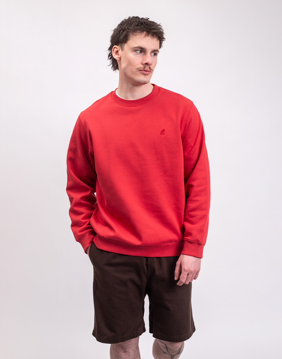 Gramicci One Point Crew Sweatshirt CRIMSON RED M