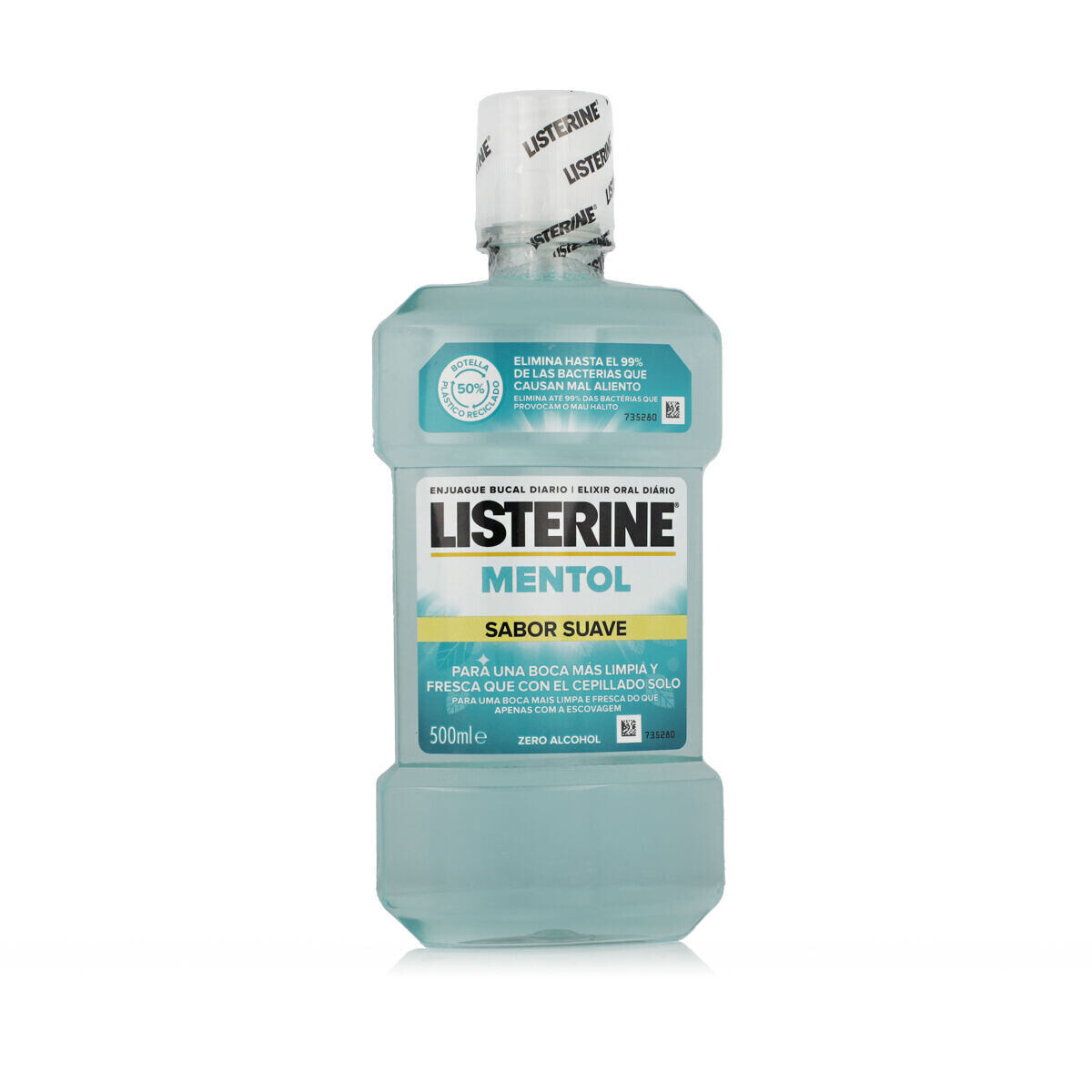 Listerine Mentol Mouthwash ústní voda bez alkoholu 500 ml
