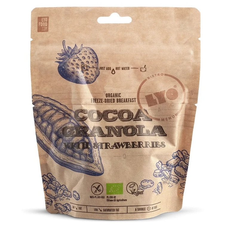 Dehydrované jídlo Lyo food Kakaová granola s jahodami 270 g