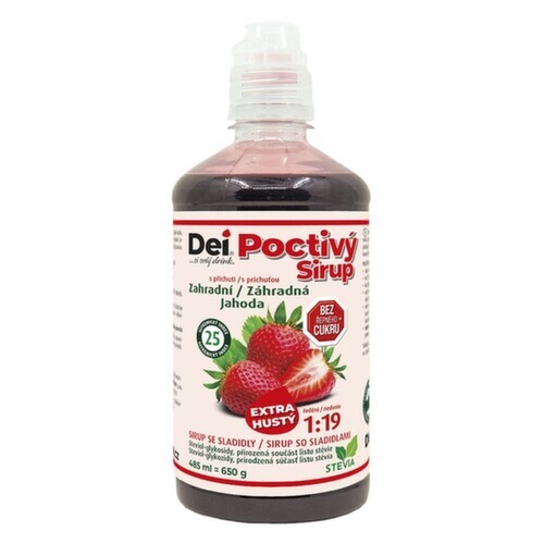 DeiSirup Poctivý Sirup jahoda 485 ml