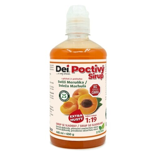 DeiSirup Poctivý Sirup meruňka 485 ml