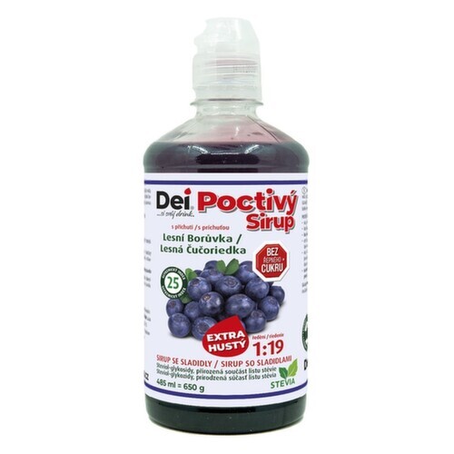 DeiSirup Poctivý Sirup borůvka 485 ml