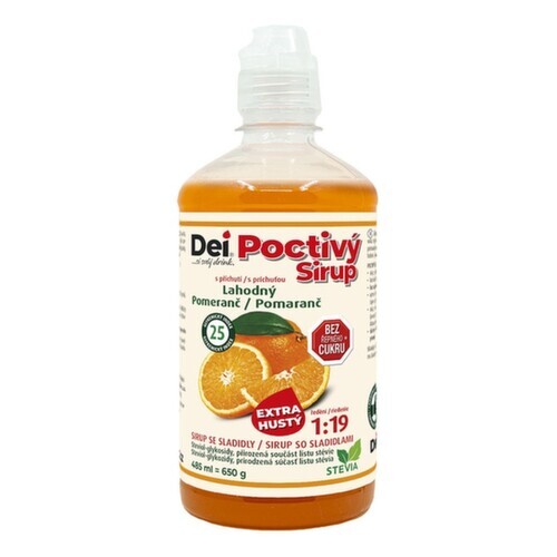 DeiSirup Poctivý Sirup pomeranč 485 ml