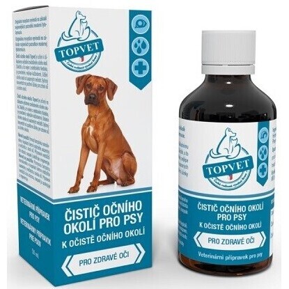 TOPVET Čistič očního okolí pro psy 50ml - II. jakost