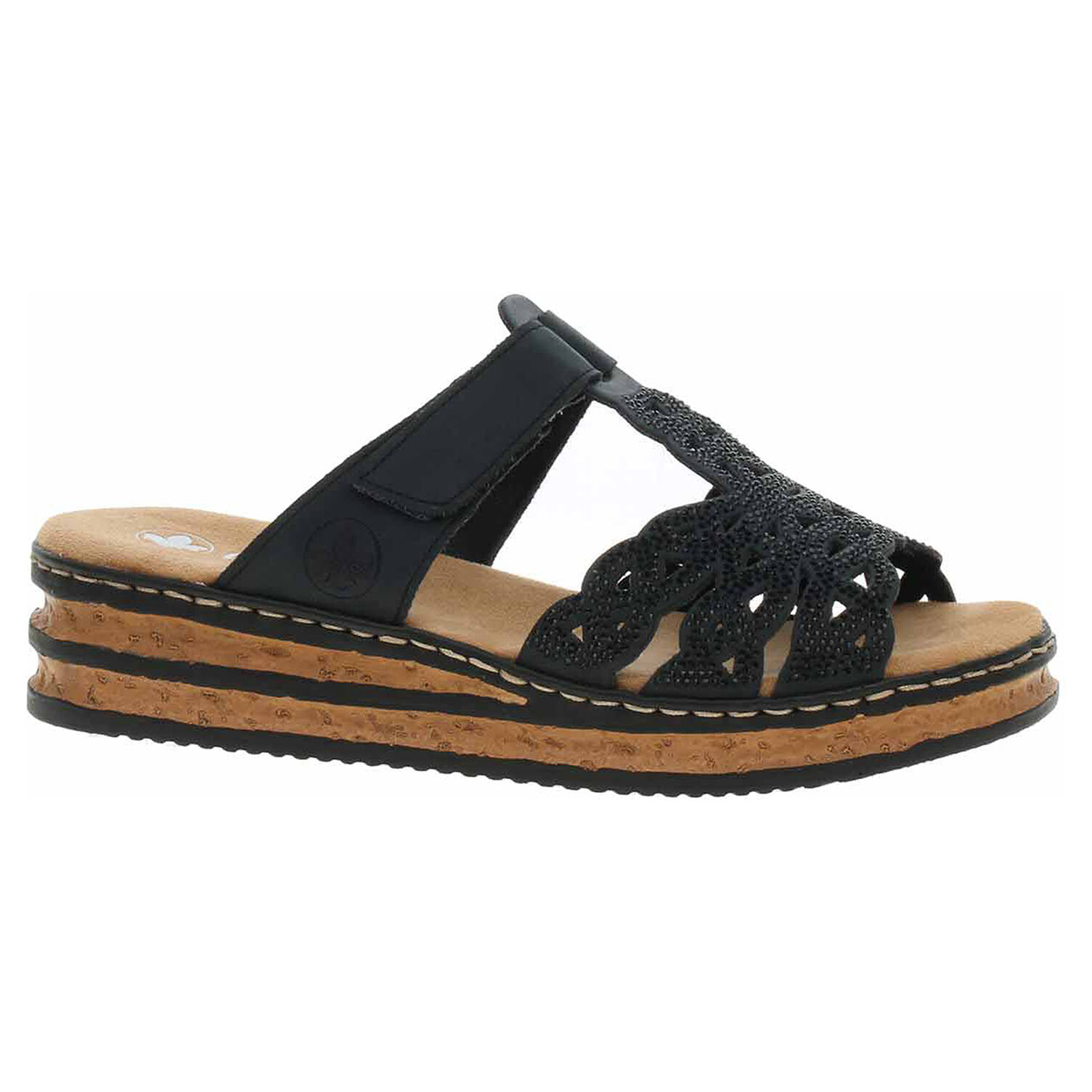 Ecco Dámské pantofle Rieker 62986-14 blau 23601367