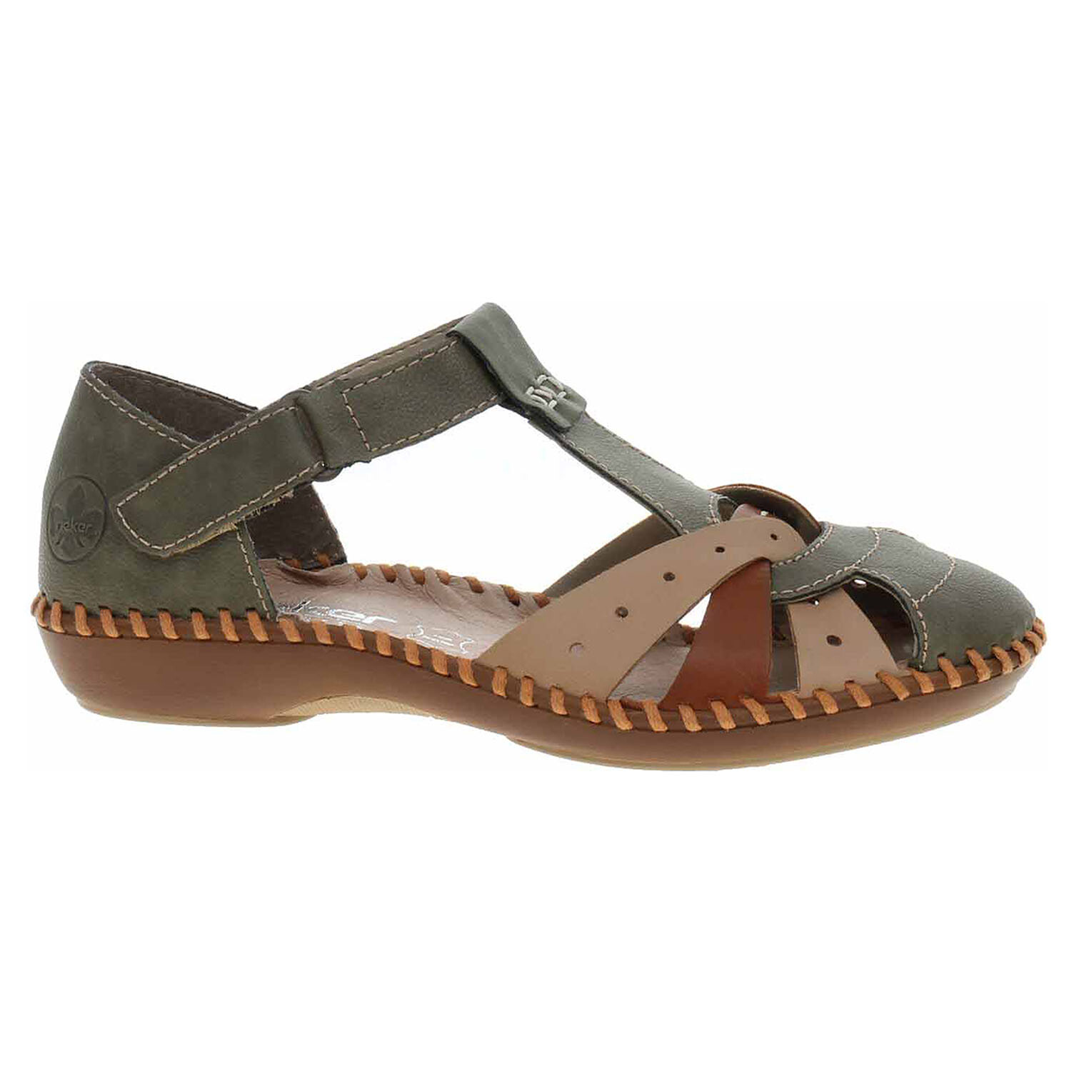 Ecco Dámské sandály Rieker M1655-54 grun kombi 23802116