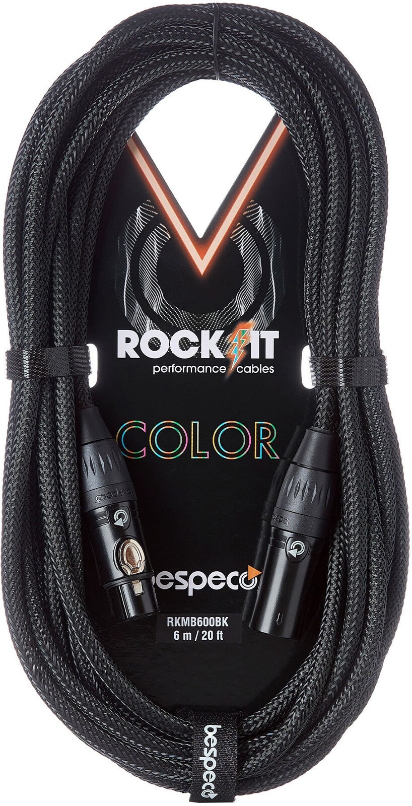 Bespeco Rockit Color Black 3m XLR (rozbalené)