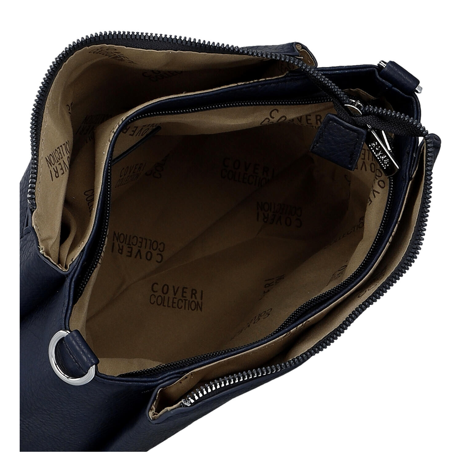 Trendy dámská koženková crossbody kabelka Denissa, tmavě modrá
