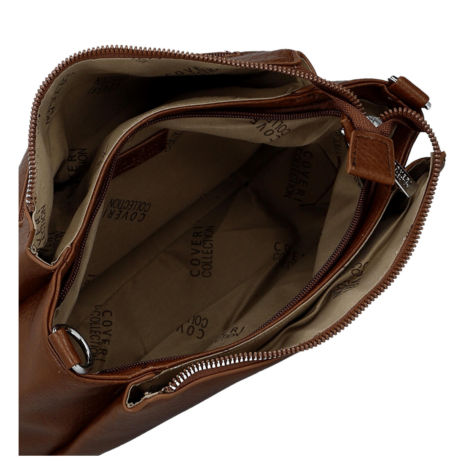Trendy dámská koženková crossbody kabelka Denissa, tmavě hnědá