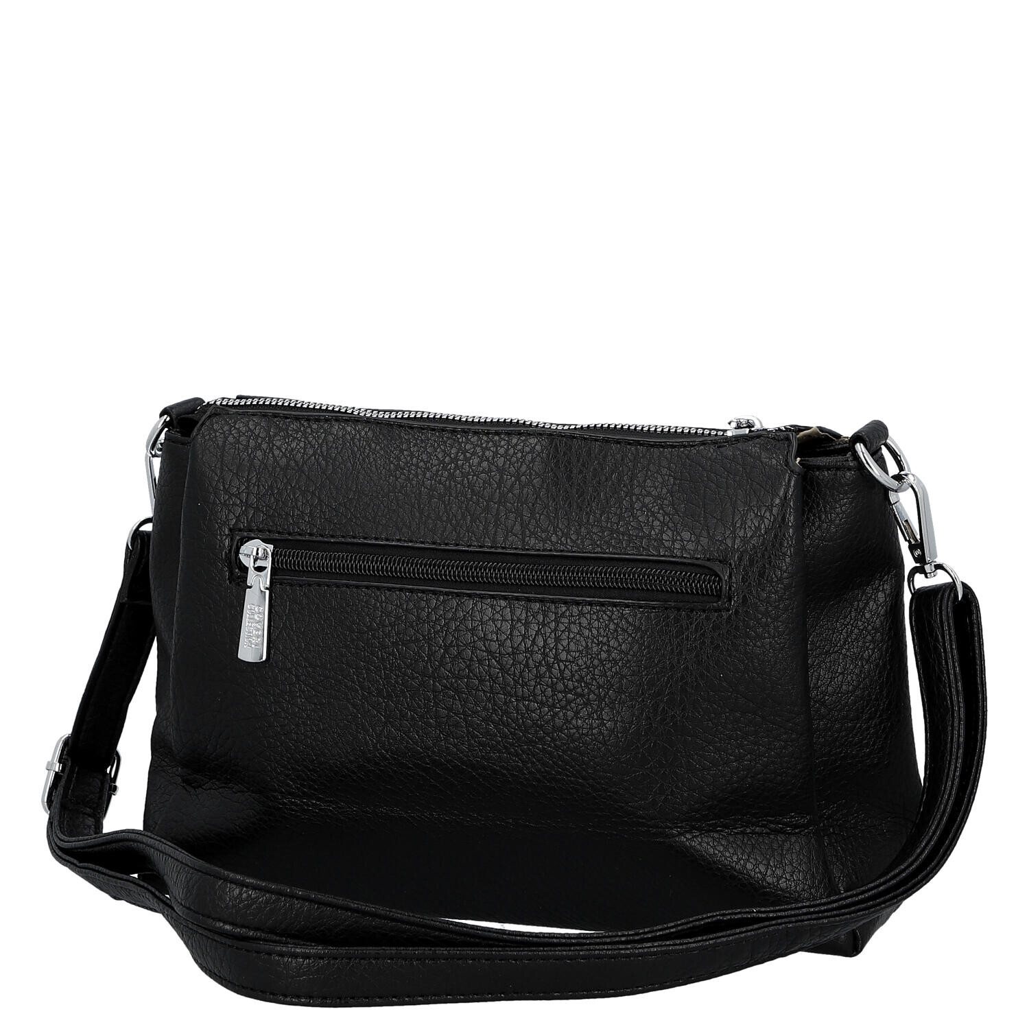 Trendy dámská koženková crossbody kabelka Denissa, černá