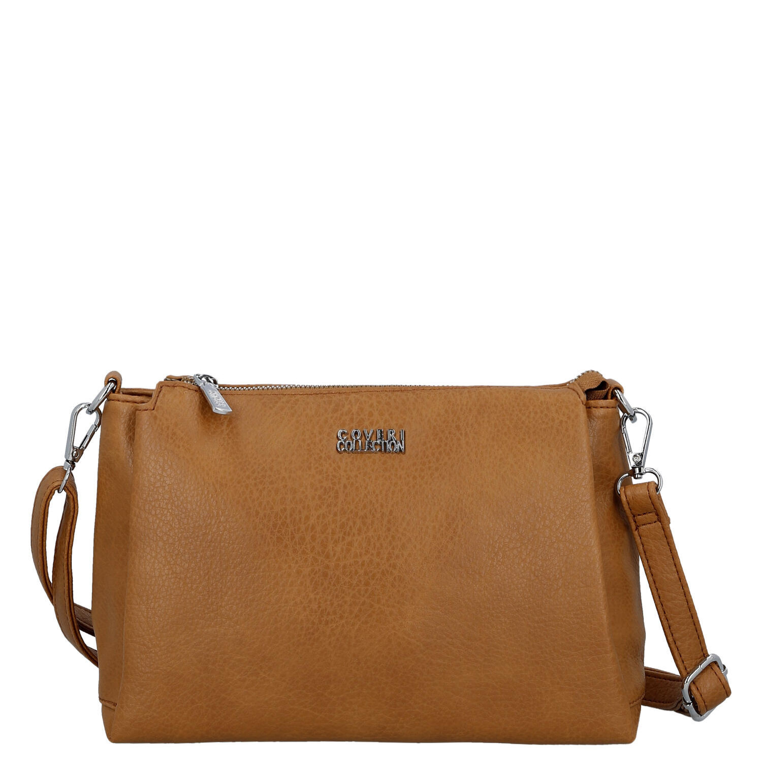 Trendy dámská koženková crossbody kabelka Denissa, hnědá
