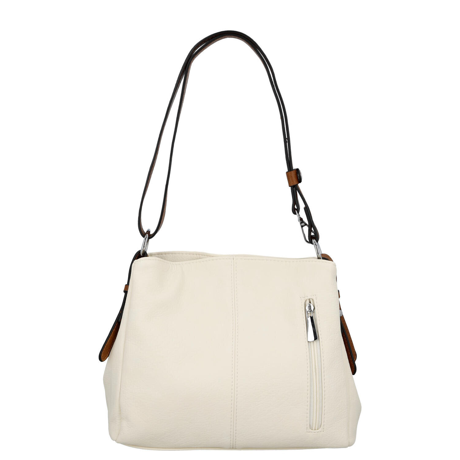 Trendy dámská koženková crossbody kabelka Julianna, béžová