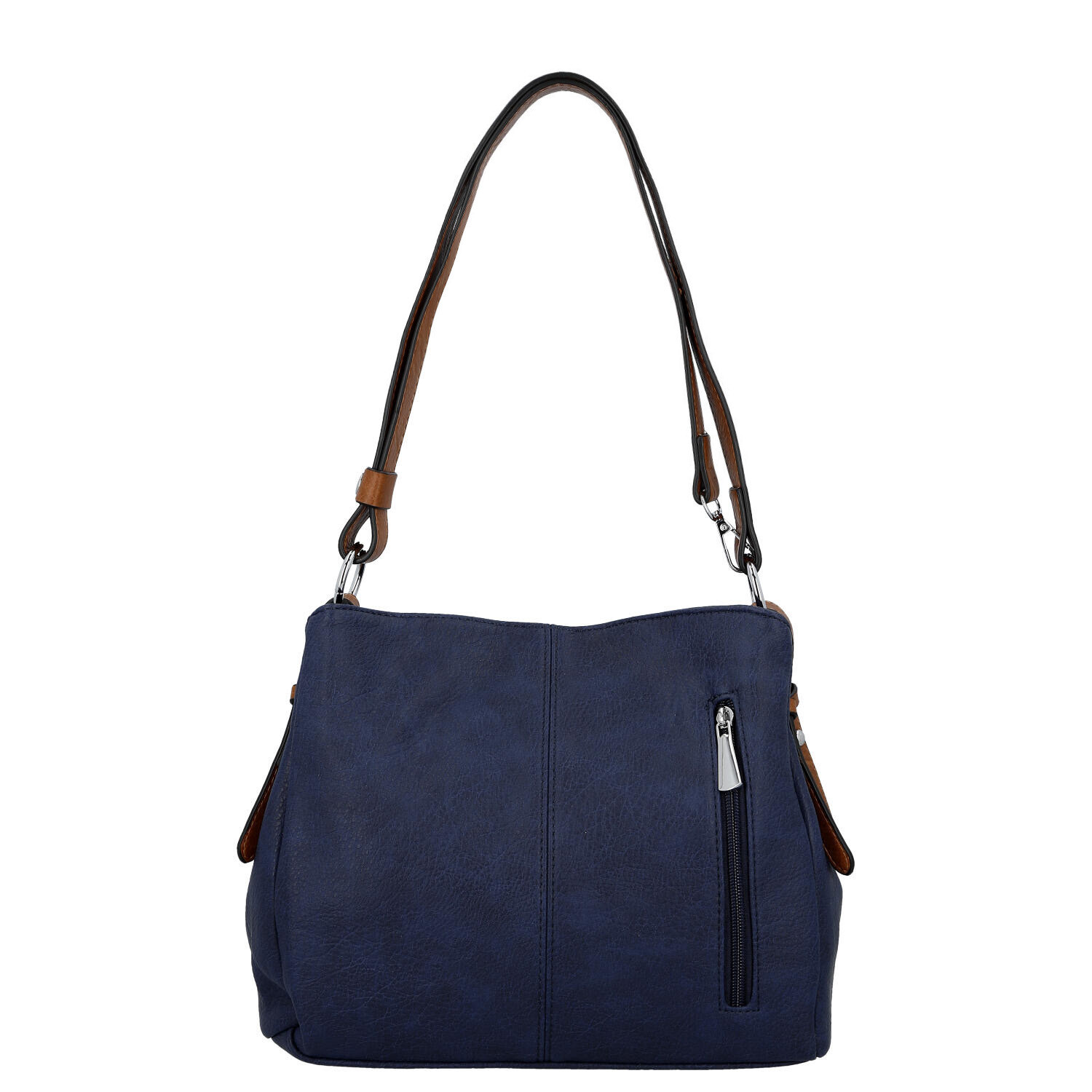 Trendy dámská koženková crossbody kabelka Julianna, tmavě modrá