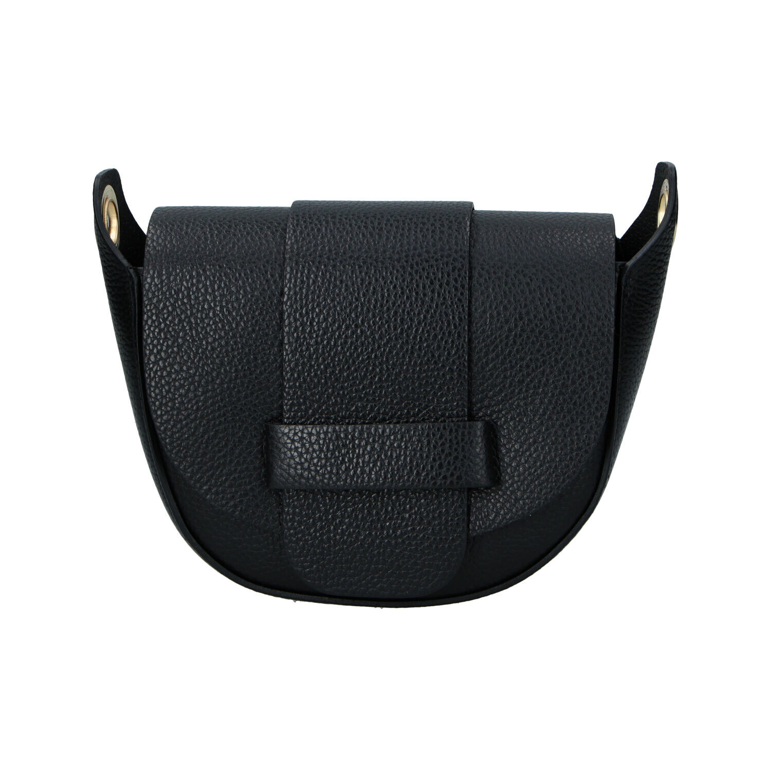 Trendy dámská kožená crossbody kabelka Menta, černá