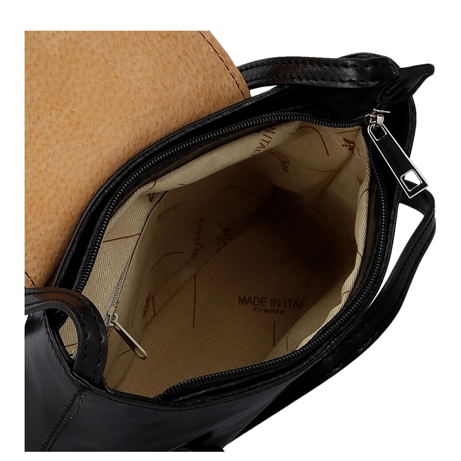 Luxusní dámská kožená crossbody kabelka Jessie, černá