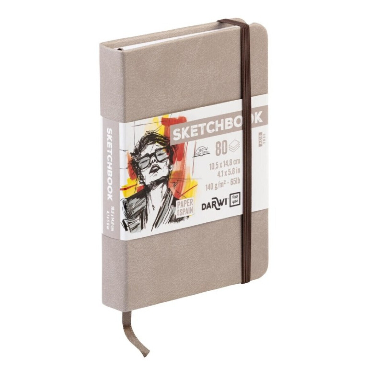 Sketchbook Darwi A6 Taupe
