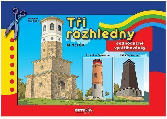 Tři rozhledny - Jednoduché vystřihovánky
