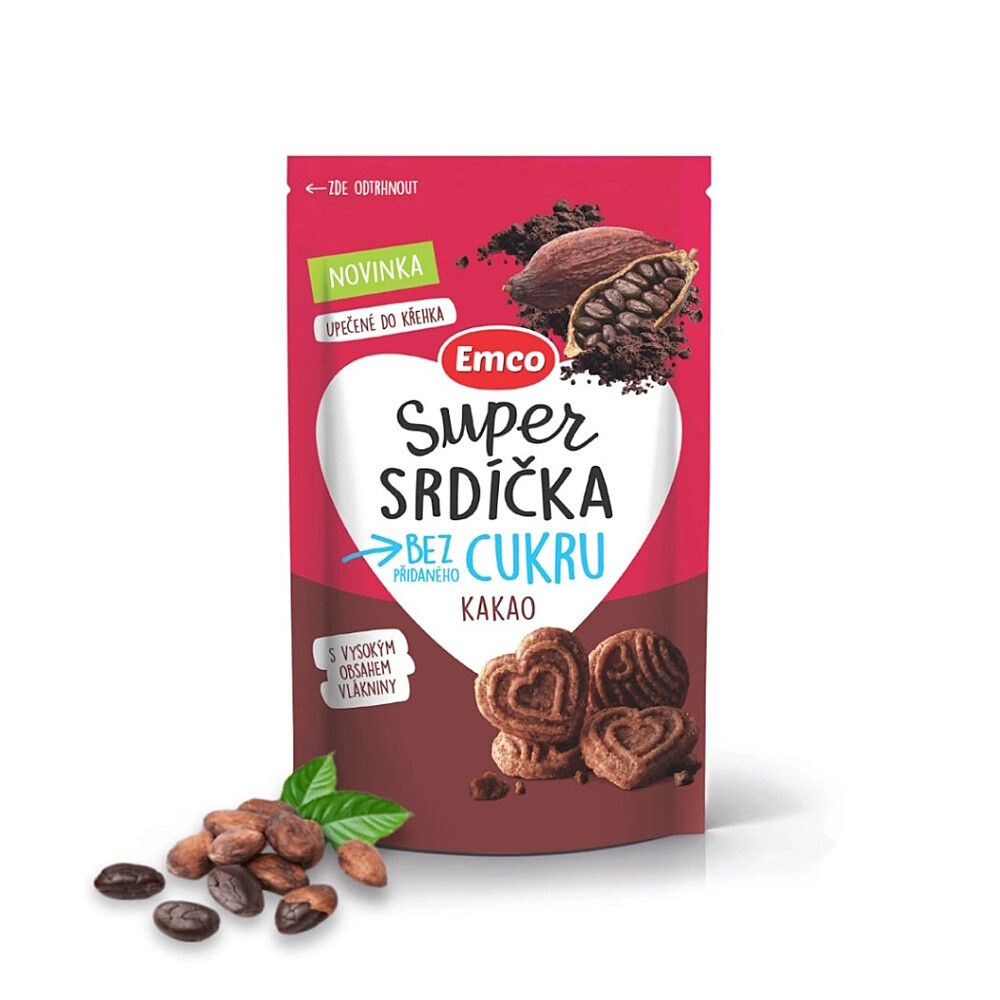 EMCO Super srdíčka kakao 140 g