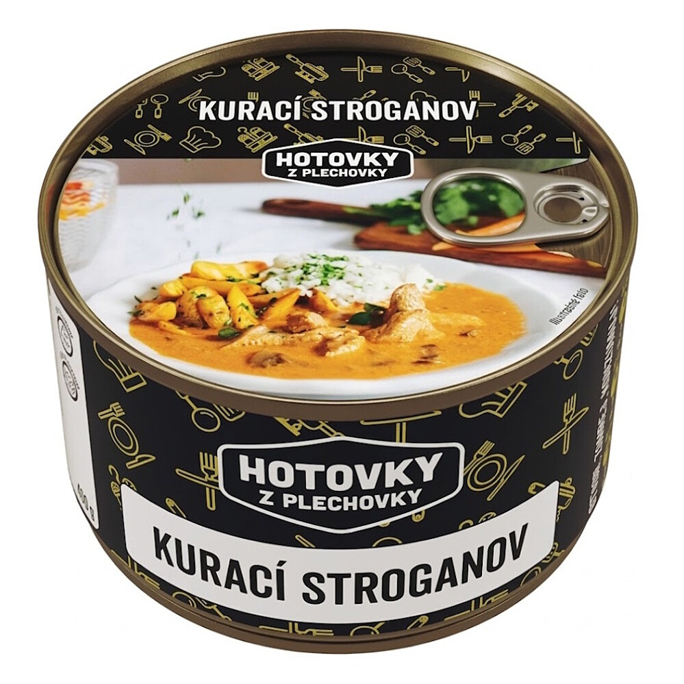 HOTOVKY Z PLECHOVKY Kuřecí stroganov 800 ml