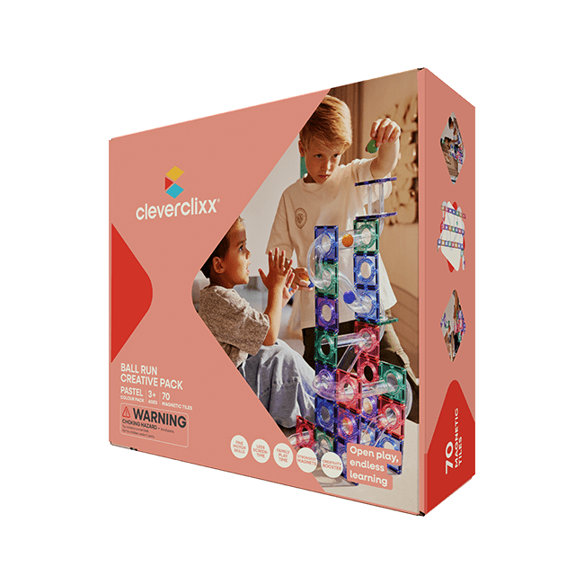 Cleverclixx - Kuličková dráha Creative Pastel – 70 ks
